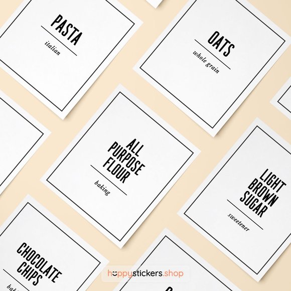 36 Labels • Brandbe Minimalist Pantry for Kitchen Storage • Organization Labels - Picture 10 of 17